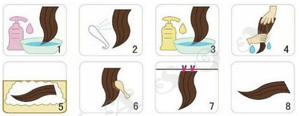 картинка Инструкция: стирка натурального парика